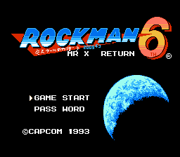Rockman 6 - Mr. X Returns Title Screen